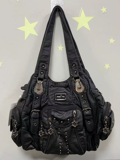 Bag Women Fashion Handbags Women Shoulder Bags PU Leather Handbag Female Satchel Shoulder Purse Bag Bolsa Feminina