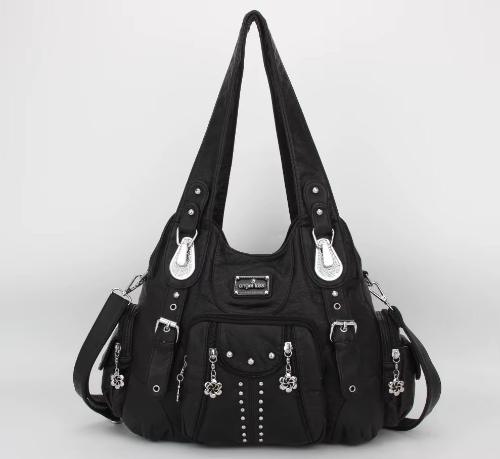 Bag Women Fashion Handbags Women Shoulder Bags PU Leather Handbag Female Satchel Shoulder Purse Bag Bolsa Feminina